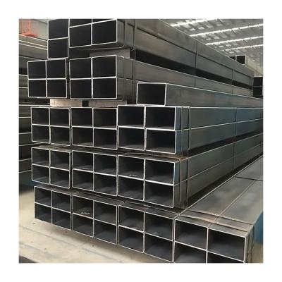 China Tubo cuadrado de metal laminado en caliente Hierro negro de carbono Cuadro hueco ligero ERW Tubo de acero Tubos y tubos soldados en venta