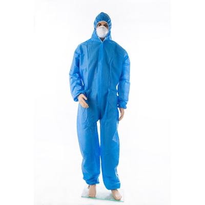 China Hospital Safety Coverall Disposable Civil Gown 50gsm SMS Waterproof Coverall for sale