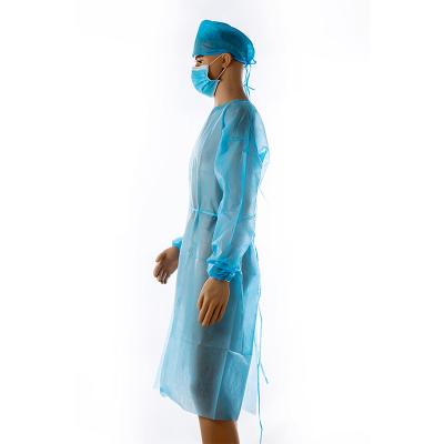 China Disposable Nonwoven Water Repellent Hospital Isolation Gown for sale