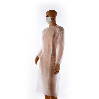 China Disposable Hospital Gown PP Waterproof PPE Isolation Gown for sale