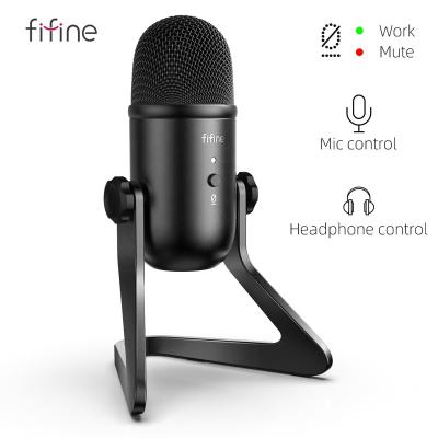 China Professional USB Microphone Fifine USB Microphone Youtube Skype Mike Zoom Video Voice Overs Microphone for sale