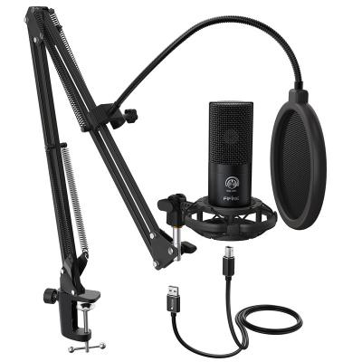 China High Quality Condenser Mic With Scissor Arm USB Microphone Fifine T669 USB Microphone Estudio Stand for sale