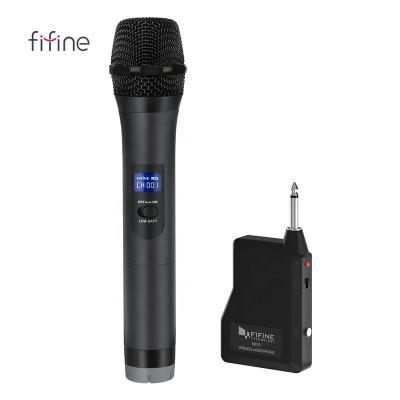 China Handheld Microphone Fifine K025 Wireless Handheld Karaoke Microphone for Outdoor Activities Weddings Meetings for sale