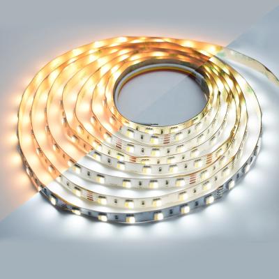 China 2in1 Warm White/Cold White Desktop Led Strip Lighting SMD5050 Flexible LED Strip Light CRI 90 LED Strip for sale