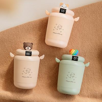 China Hotel Hot Drinks Cups Portable Hand Warmers Power Bank 10000mAh Rainbow Kitty Bear Cub OEM Logo Customization for sale