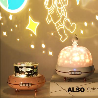 China Fantasy Elf Rotating Projection Lights 6 Slides Music Party Holiday Lights Christmas OEM Table Lamp HL05 Sets for sale