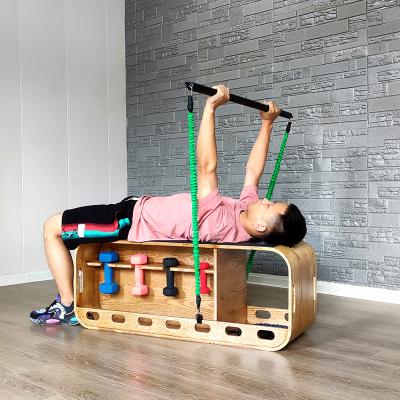 China Fitness wood function home wooden bench dumbbell bench wakagym dumbbell box gym bench for sale