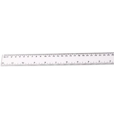 China 30CM Durable Ruler Scale Ruler Scale Custom Plastic Transparent Clear Clear For School Student Teaching Ruler for sale