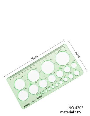 China Durable Kids Plastic Circles Drawing Stencils Template Ruler for sale