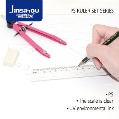 China 4 PCS PS RULER SET CUSTOMEIZED RULER SET CUSTOMEIZED LOGO COLORED RULER SET for sale