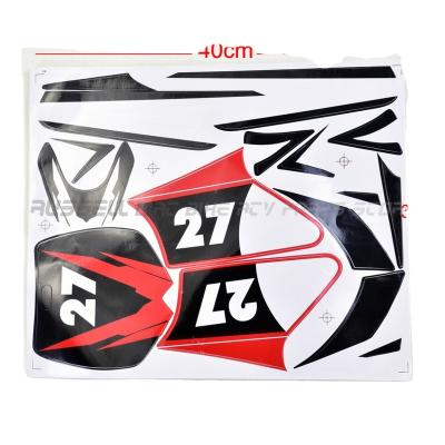 China RED PLASTIC Shock Absorbers & Going Stickers Decals Kit For Apollo MINI MOTO Kids E-Bike DIRT BIKE 2 Small 47cc & 49cc 50cc 70cc Stroke for sale