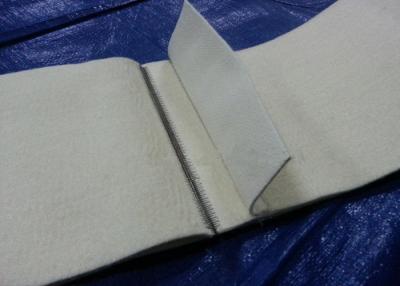 China White Polyester Felt Fabric Endless Flat Belt With Hook Joints for sale