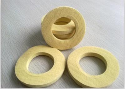 China Industrial Sealing Felt  Needle Punched Kevlar Ring Used As Seal Ring Pad Yellow for sale