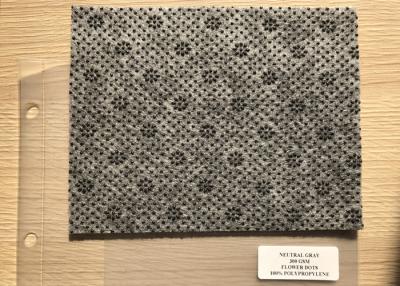 China Anthracite Flower Dotted Polyester Needle Punched Felt Fabrics For Anti Slip Floor Carpet for sale