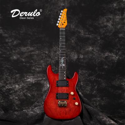 China Mini Pattern Flamed Maple Top 5Pieces Travel Derulo 22Frets Mahogany Kids Electric Guitar OEM Mini Pattern Maple and Ebony Neck for sale