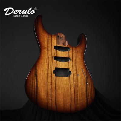 China OEM Spalted High Quality Unfinished Mahogany Top Body Electric Guitar Derulo DIY Multicolor Customshop Mahogany Body for sale