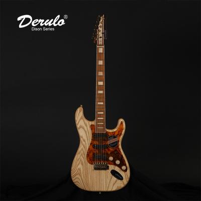 China High Quality OEM Stratocaster Ash Derulo Electric Guitar North American Swamp Type St Ash 9 Pieces Rosewood Ebony Ebony Maple Black Walnut for sale