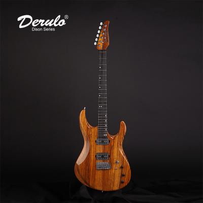 China Derulo Electric Guitar Mahogany OEM Customized Zebra 6Strings &Neck Wood Customshop Top Ebony Fingerboard CustomBody STUDIO High Quality for sale