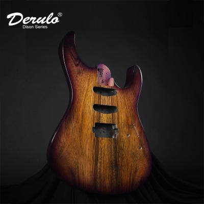 China OEM Spalted Mahogany Unfinished High Quality Maple Body Electric Guitar Derulo DIY Multicolor Custombody Customshop Top Mahogany Body for sale