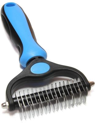 China Stocked High Quality Custom Logo Pet Grooming Brush Professional Deshedding Tool for Dogs and Cats for sale