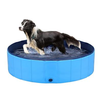 China Collapsible Anti-slip Durable Round Dog Tub /Anti-slip Dog Folding Dog Pool for sale