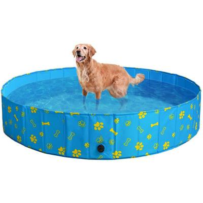 China Custom Collapsible Foldable /Anti-slip Logo Dog Pool PVC Pet Bathing Tub Kids Ball Pits Paddling Pool for Dogs and Kids for sale