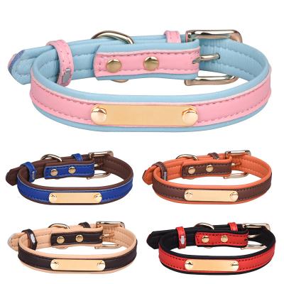 China Custom Anti-Lost Pet Small Cat Dog Collar Lettering Stocked Cute Cute Walking Collar Dog Collar for sale