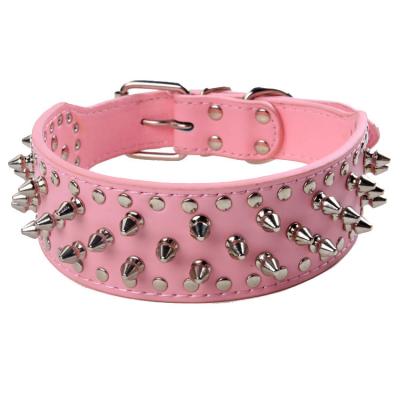 China Strong And Durable Stocked Dog Anti-bite Metal Rivet Collar Neck Protection Collar for sale