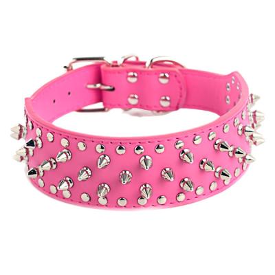 China Small and medium dog protection collar metal anti-bite dog collar stocked rivet collar for sale