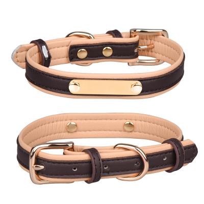 China Small And Medium Dog Microfiber Stocked Free Writing Zinc Alloy Pet Collar Dog Chain for sale