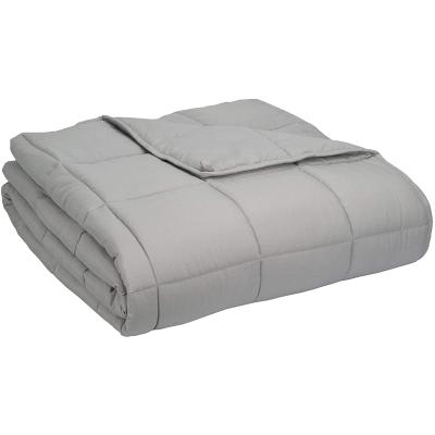 China Anti-pilling Best Selling Customized Blanket Adult Natural Cotton Gray Weighted Blanket for sale