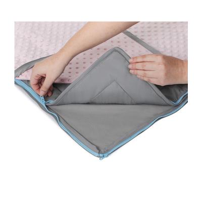 China Anti-pilling best therapeutic weighted blanket zipper with muti fabric and size selection for sale