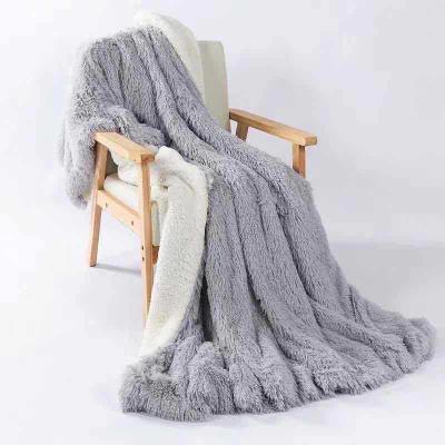 China PORTABLE Wholesale Personalized Soft Fuzzy Blankets Plush Shaggy Fur Blanket Soft Fuzzy Blanket for sale