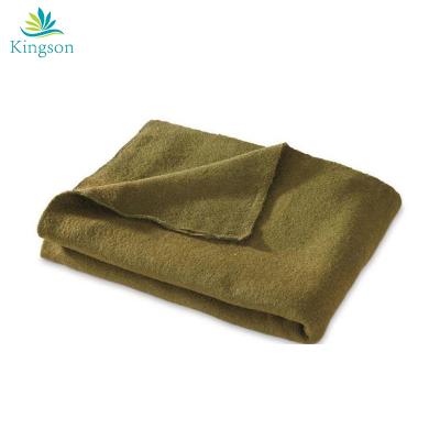 China Custom Made Anti-bacteria Army Wool Military Blanket For Emergency Camping Soft Fluffy Blankets for sale