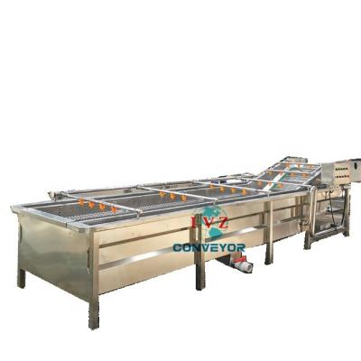 China Oil Heavy Duty Fruit Ozone Washing Machine Conveyor Belt For Food Washing Stainless Steel Material for sale