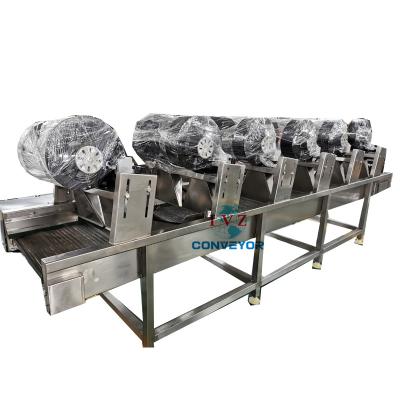 China Oil Resistant Stainless Steel Drying Machine Conveyor By Air Fan With Washing Machine Manufacturer for sale