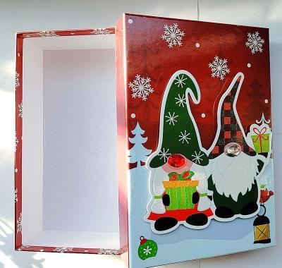 China Beautiful Recycled Materials Design Christmas Cardboard Paper Advent Calendar Packaging 3D Gift Box for sale