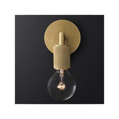 China Minimalist Retro Style Surface Mounted Led Small Ceiling Lamp With Brass Glass Hardware for sale