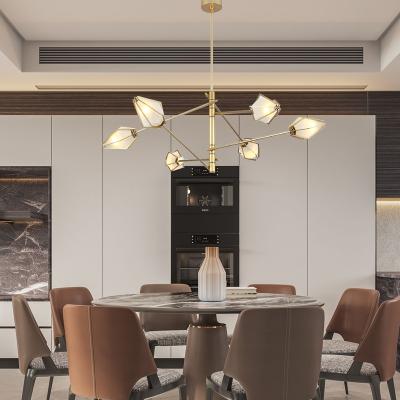 China Contemporary Kitchen Modern Decoration Restaurant Ceiling Decor Glass Metal Indoor Lighting Luxury Chandeliers for sale