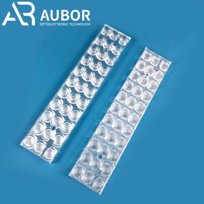 China Linear Lighting Track Lamp Desk Lighting Lens 60 90 Angle PMMA 11x3 Led Lamp Parts OEM Concave Optical Indoor Linear Light Lens for sale