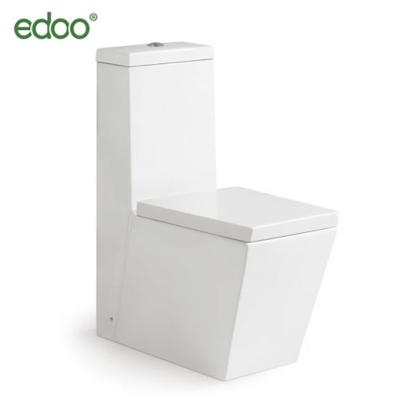 China Double-flow Popular New Design Square Toilet Siphonic Lavatory One Piece Toilet for sale