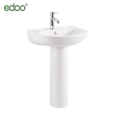 China Bathroom Basin Pedestal Washbasin 2pcs Hole Modern Design Luxury Popular Single Hole Sanitary Ware for sale