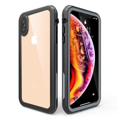 China Snowproof Dustproof Shockproof Waterproof Case For iPhone Xs Max Waterproof Case, Full Body Protective With Built-in Screen Protector Clear Waterproof Case For iPhone Xs Max for sale