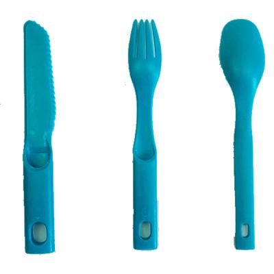 China Sustainable Hiking Picnic BBQ Fishing Outdoor Camping Cutlery Set Portable Knife Fork Spoon For Hiking for sale