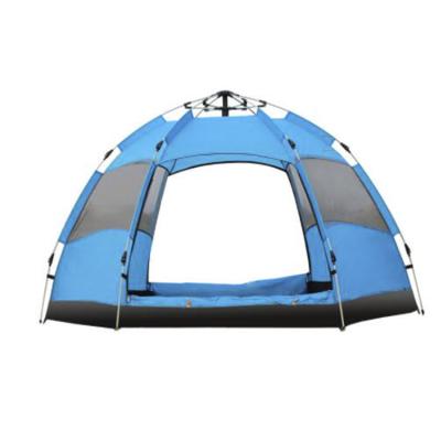 China Portable Dome Tent Camping Waterpoof Hexagon Foldable 4 People Waterproof Family Outdoor Hexagonal Tent Outdoor Camping for sale