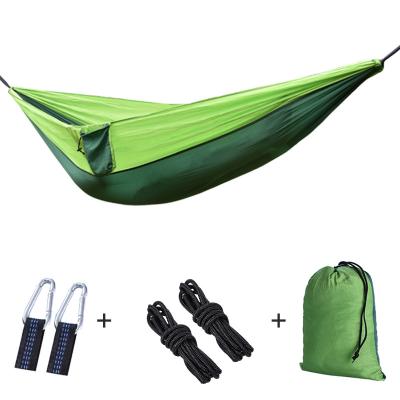 China Modern hot selling nylon fabric 210T outdoor travel manufacturer parachute camping double hammock for sale