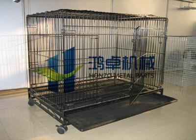 China Caixa dobrável do animal de estimação do metal da gaiola dobrável de aço inoxidável do animal de estimação com bandeja removível à venda