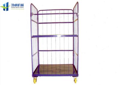 China Supermarket Wire Cage Trolley Customized Stainless Steel Wire Mesh Trolley for sale