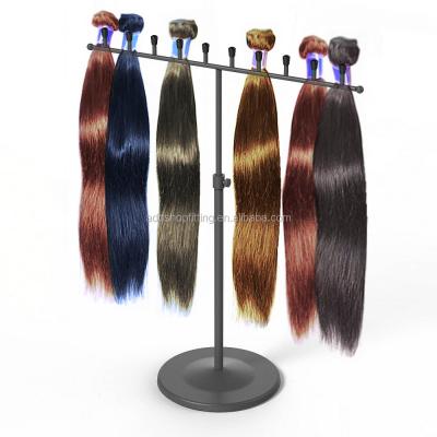 China Easy Installation T Arm Metal Hair Extension Display Stand For Store for sale