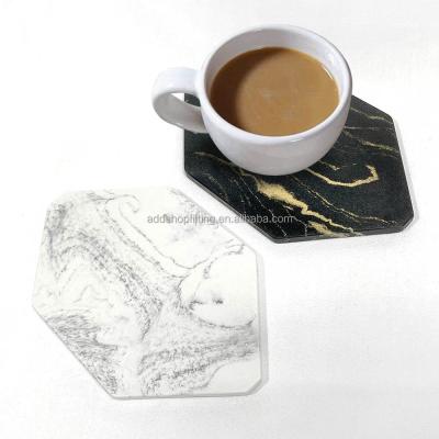 China Sustainable Natural Marble Powder Home Decoration Coaster Tray for sale